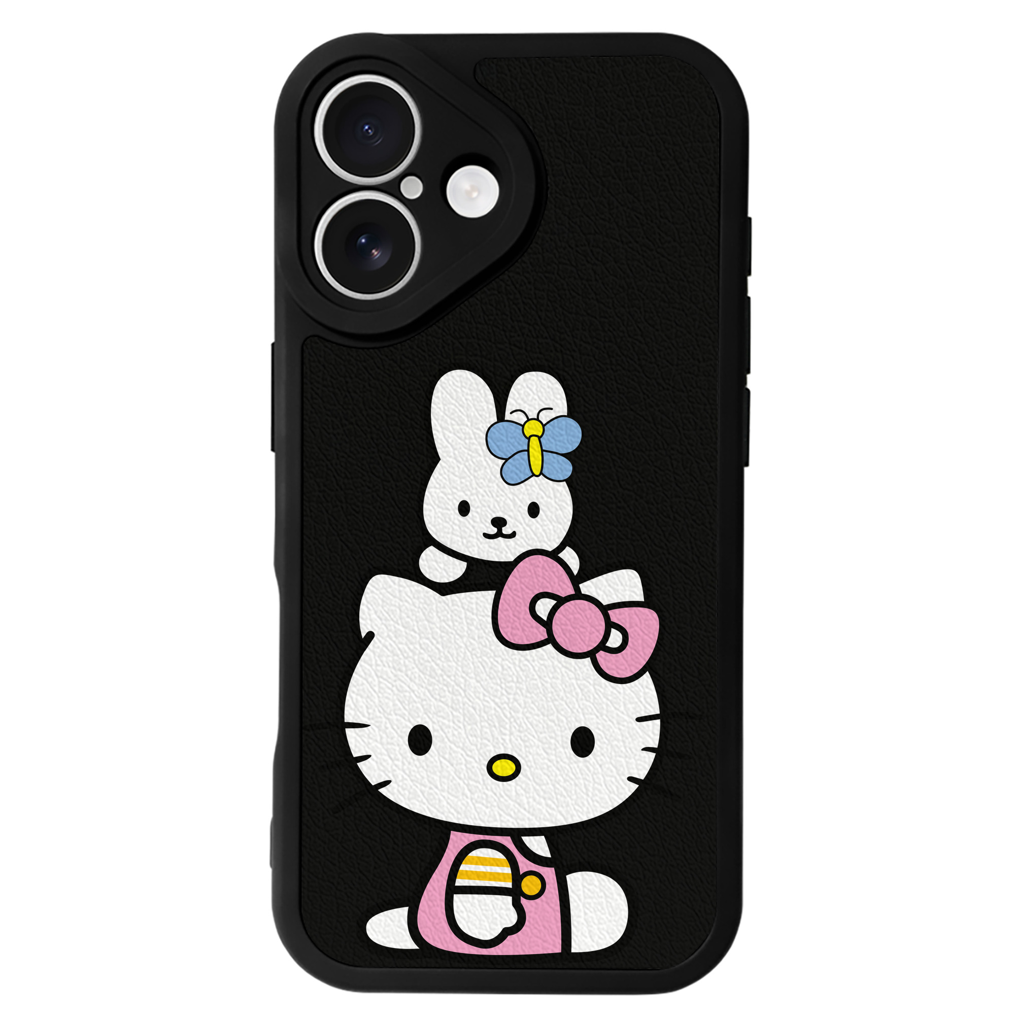 （画像用） Hello Kitty ハローキティ 【iPhone 16シリーズ対応】シリコンスマホケース（レザー調） 材質：シリコン